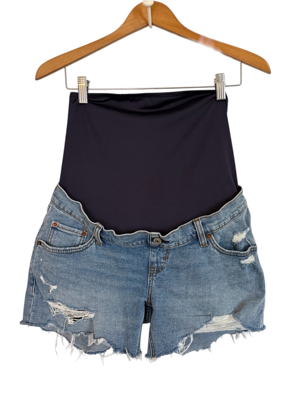 Abercrombie and Fitch The 4 inch Maternity Mom Short Cutoff Distressed Size 26/2